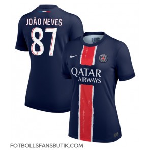 Paris Saint-Germain Joao Neves #87 Replika Hemmatröja Damer 2024-25 Kortärmad